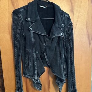 Free People gray moto jacket